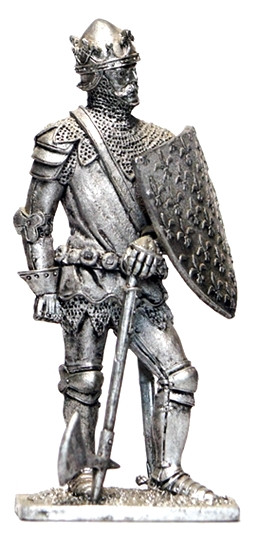 Оловянная миниатюра "Король Франции Иоанн 2-й Добрый, 1356 год"