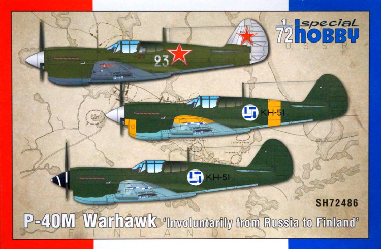 Сборная модель "Истребитель P-40M "Warhawk" (Involuntarily From Russia To Finland) М 1/72