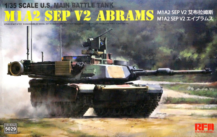 Сборная модель "Американский танк M1A2 sep V2 "Abrams"  М 1/35