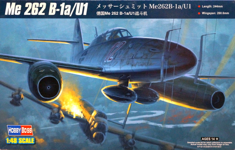 Сборная модель "Немецкий истребитель Me-262 В-1a/U1"  М 1/48