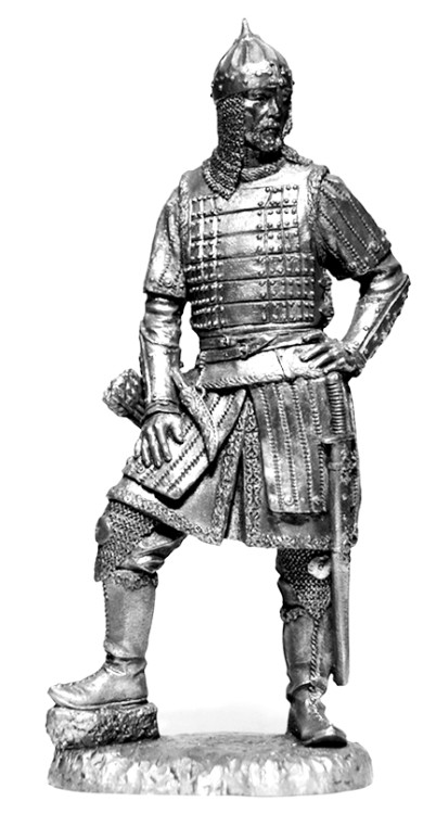 Оловянная миниатюра "Татарский лучник, 15-16 века", 75 мм