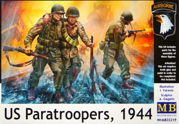 Набор миниатюр "Американские парашютисты, 1944 г."  М 1/35