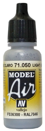 71050 Vallejo Model Air Краска "Светло-серый", FS36300, RAL7046 / Light Gray, 17 мл.