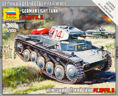 Сборная модель "Немецкий танк Pz.Kpfw.II"  М 1/100