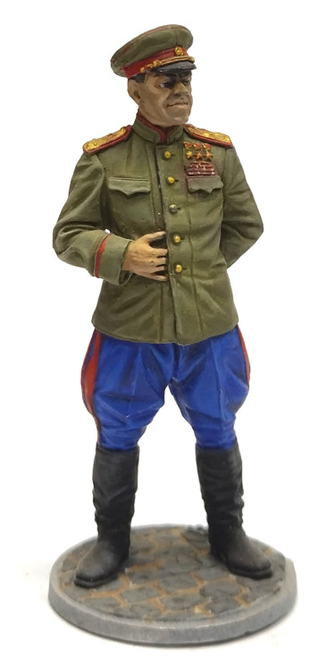 Оловянная миниатюра "Маршал Советского Союза Г.К. Жуков, 1945 год", окрашенная Оловянная миниатюра "Маршал Советского Союза Г.К. Жуков, 1945 год", окрашенная