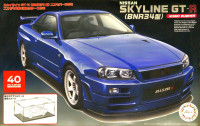 Сборная модель "Автомобиль Nissan Skyline GT-R BNR34 Nismo Bumper (с боксом для хранения)"  М 1/24