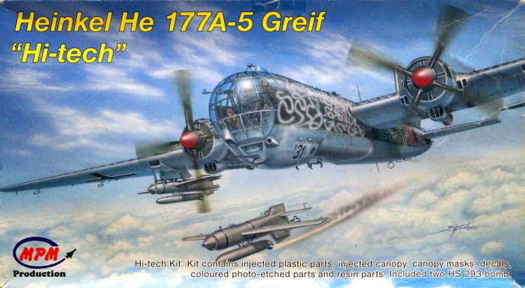 Сборная модель "Немецкий бомбардировщик He-177A-5 "Greif"  М 1/48