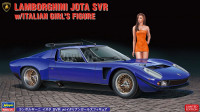 Сборная модель "Автомобиль Lamborghini Jota SVR с фигуркой итальянской девушки" (ограниченная серия)  М 1/24