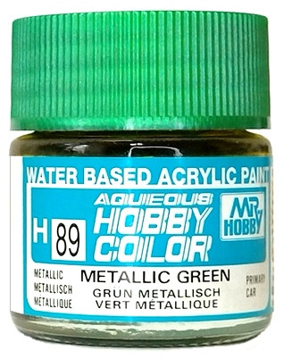 H 89 Mr.Hobby Краска акриловая металлик "Зеленый" / Metallic Green, 10 мл. H 89 Mr.Hobby Краска акриловая металлик "Зеленый" / Metallic Green, 10 мл.
