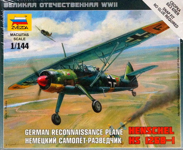 Сборная модель "Немецкий самолет-разведчик Hs-126 B-1"  М 1/144