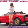 Сборная модель "Автомобиль LANCIA STRATOS HF "STRADALE" с фигуркой итальянской девушки" (ограниченная серия)  М 1/24