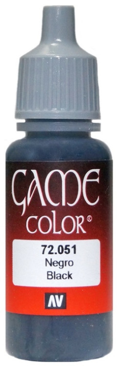 72051 Vallejo Game Color Краска "Черный" / Black, 17 мл.