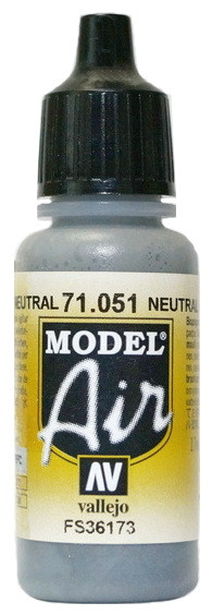 71051 Vallejo Model Air Краска "Нейтральный серый", FS36173 / Neutral Gray, 17 мл.