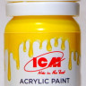 C1003 ICM Краска акриловая для творчества, цвет "Глубокий желтый" (Deep Yellow), 12 мл.