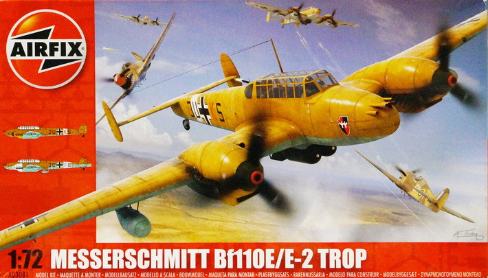 Сборная модель "Немецкий истребитель Bf-110E/E-2 Trop"  М 1/72