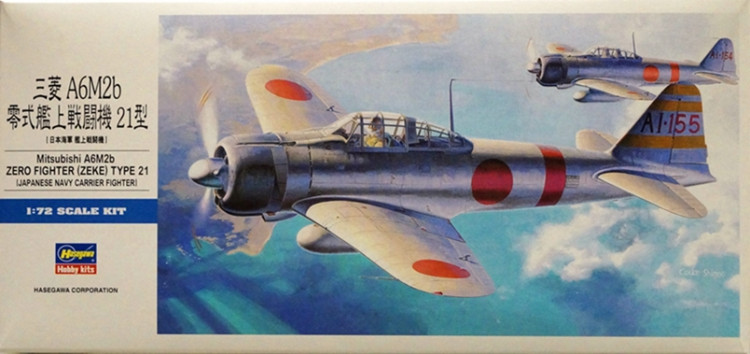 Сборная модель "Японский истребитель A6M2b "Zeke" Type 21"  М 1/72