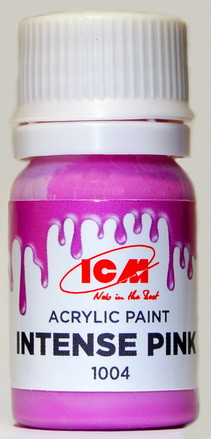 C1004 ICM Краска акриловая для творчества, цвет "Интенсивный розовый" (Intense Pink), 12 мл.