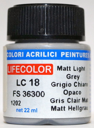 LC018 Lifecolor Краска "Светло-серый" / Light Greyб, FS36300, 22 мл.