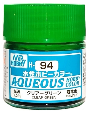 H 94 Mr.Hobby Лак акриловый глянцевый "Зеленый" / Clear Green, 10 мл. H 94 Mr.Hobby Лак акриловый глянцевый "Зеленый" / Clear Green, 10 мл.