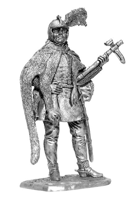 Оловянная миниатюра "Польский гусарский товарищ, 1600-1620 годы"