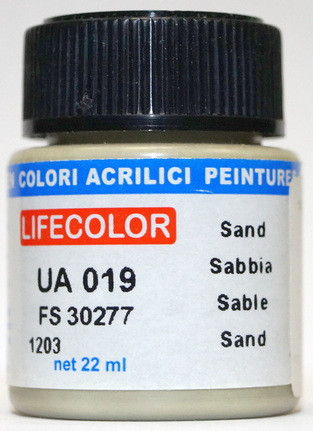 UA019 Lifecolor Краска "Песочный" / Sand, FS30277, 22 мл.