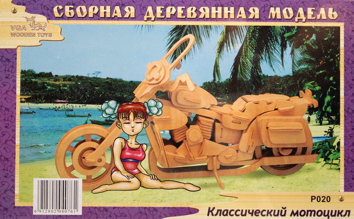 Конструктор из дерева "Классический мотоцикл"