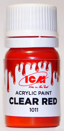 C1011 ICM Лак акриловый, цвет "Красный лак" (Clear Red), 12 мл.