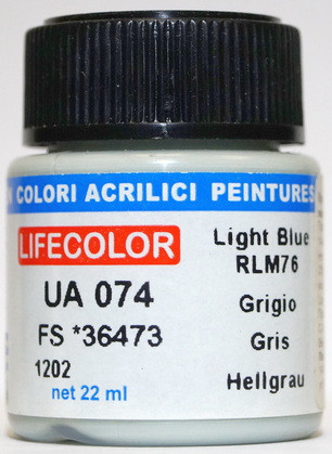 UA074 Lifecolor Краска "Германский светло-серый" / Hellgrau, RLM76, FS36473, 22 мл.