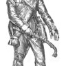 Оловянная миниатюра "Канонир (3-й  номер) армейской пешей артиллерии. Россия, 1809-1814 годы"