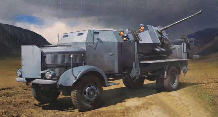Сборная модель "Бронированный грузовик L4500A с 37-мм пушкой FLAK-37"  М 1/35