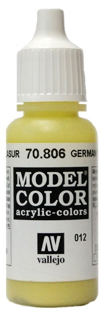 70806 Vallejo Краска акриловая "Немецкий желтый" / German Yellow, 17 мл.