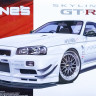 Сборная модель "Автомобиль Nissan Skyline BNR34 Mine's"  М 1/24
