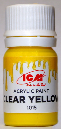C1015 ICM Лак акриловый, цвет "Жёлтый" (Clear Yellow), 12 мл.