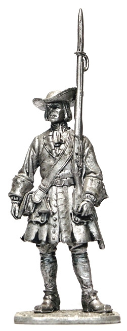 Оловянная миниатюра "Фузилер солдатского пехотного полка, 1706 год"