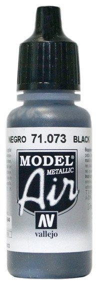 71073 Vallejo Model Air Краска "Черный металлик" / Black (Metallic), 17 мл.