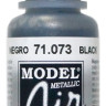 71073 Vallejo Model Air Краска "Черный металлик" / Black (Metallic), 17 мл.