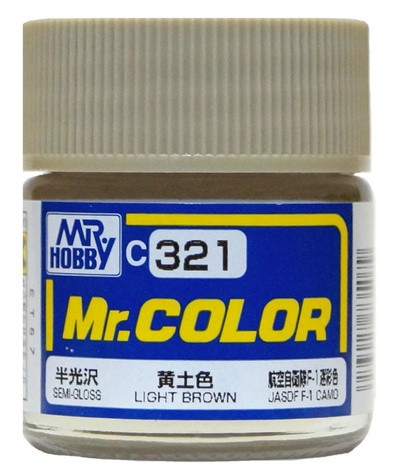 C321 Mr.Hobby Краска эмалевая полуглянцевая "Светло-коричневый" / Light Brown, 10 мл.
