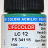 LC012 Lifecolor Краска "Тёмно-зелёный" / Dark Green, FS34115, 22 мл.