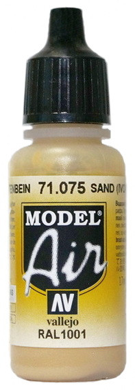 71075 Vallejo Model Air Краска "Слоновая кость", RAL1001 / Ivory, 17 мл.