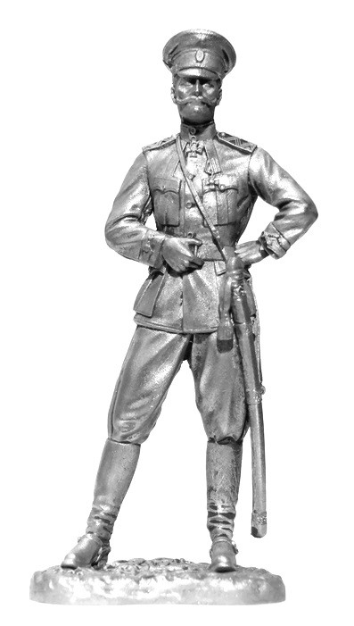 Оловянная миниатюра "Генерал от кавалерии А.А.Брусилов. Россия, 1917 г.", 75 мм