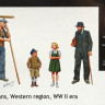 Набор миниатюр "Мирные жители, 1940-е года"  М 1/35