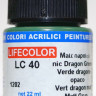 LC040 Lifecolor Краска "Зелёный драгунский" / Napoleonic Dragon Green, 22 мл.