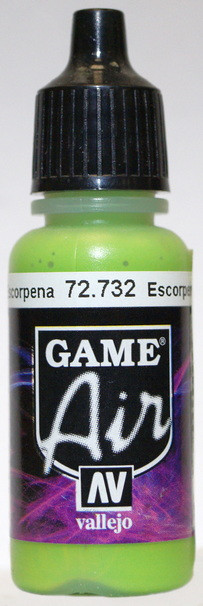 72732 Vallejo Game Air Краска "Зелёный (скорпион)" / Scorpy Green, 17 мл.