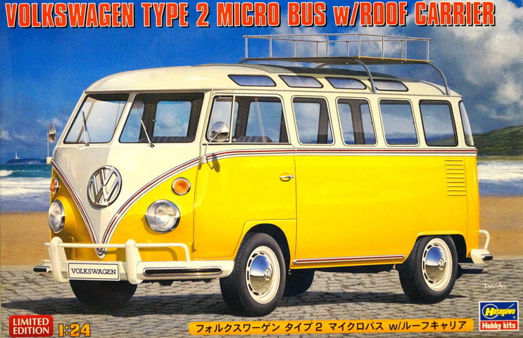 Сборная модель "Микроавтобус Volkswagen Type 2 с багажником на крыше" (Ограниченный выпуск)   М 1/24