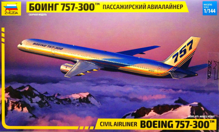 Сборная модель "Авиалайнер Боинг-757-300"   М 1/144