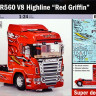 Сборная модель "Седельный тягач Scania R560 Highline "Red griffin"   М 1/24
