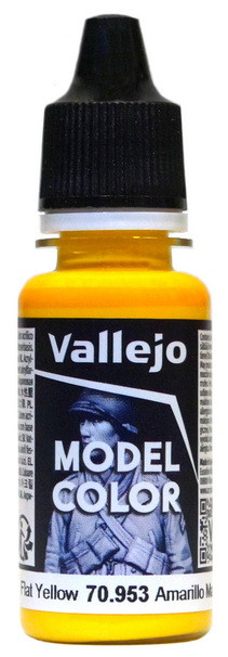 70953 Vallejo Краска акриловая "Желтый матовый" / Flat Yellow , 17 мл.