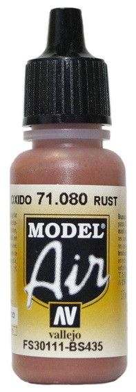 71080 Vallejo Model Air Краска "Ржавчина", FS30111, BS435 / Rust, 17 мл.