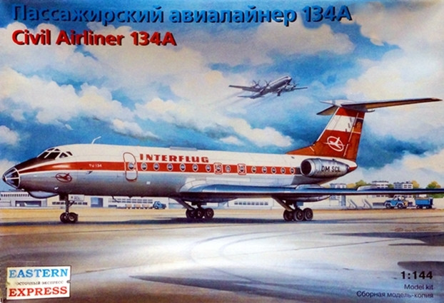 Сборная модель "Авиалайнер ОКБ Туполева 134А"   М 1/144