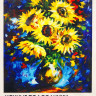 Раскраски по номерам "Ночные подсолнухи", 40*30 см